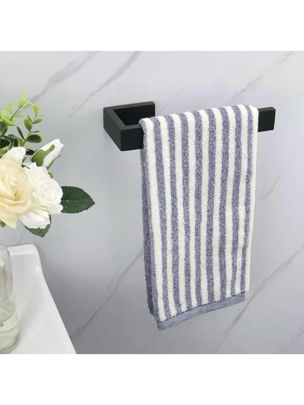 🎁 2 Towel Bars for Hand Towels - Black Modern Metal Matte 9” NWT